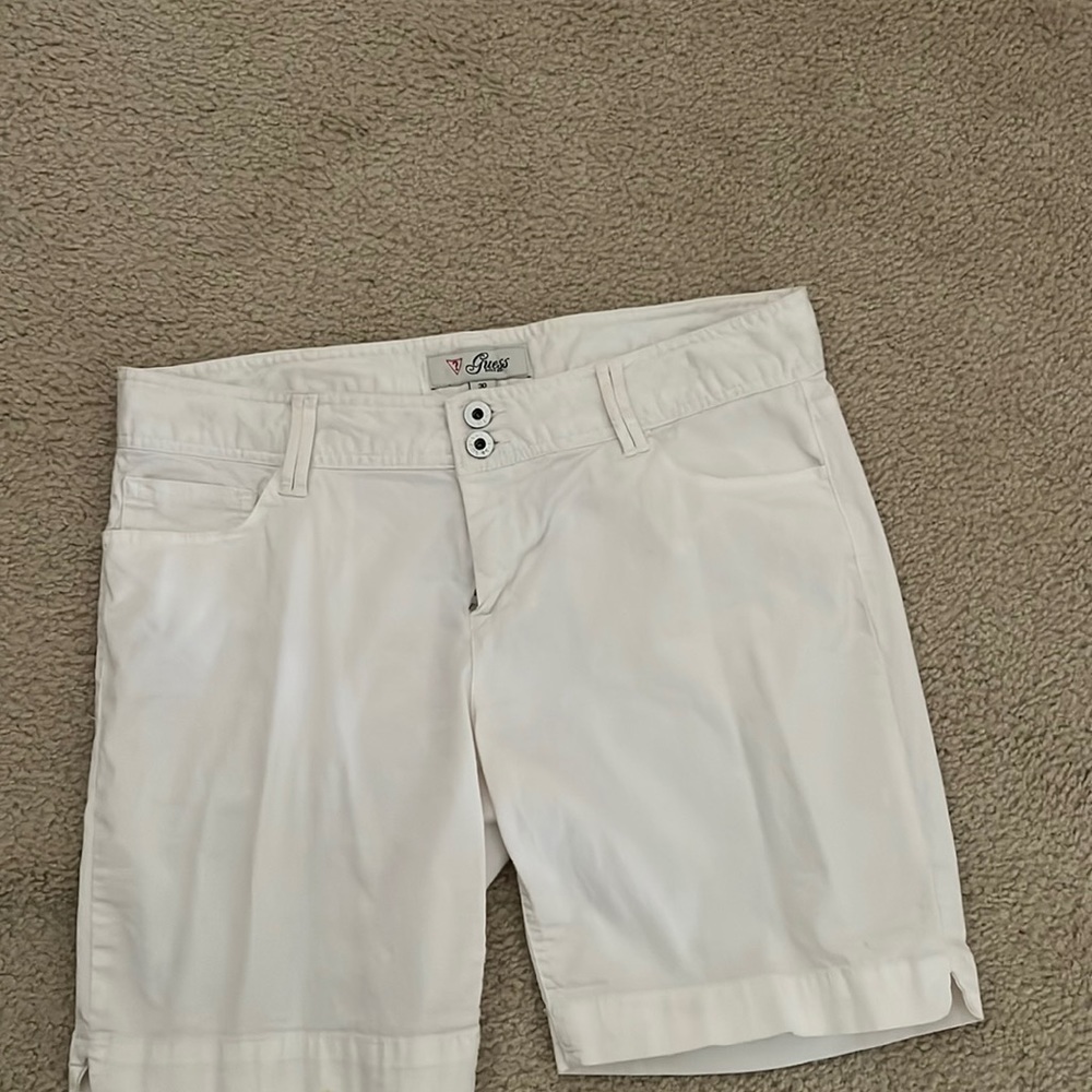 White Guess Jean shorts